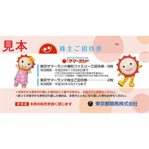 【最新】東京都競馬　株主優待席証1枚　株主優待証5枚